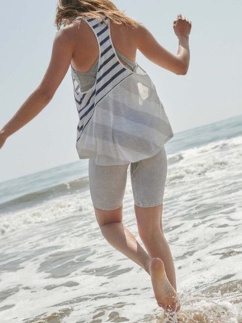 New Free People Movement Keep It Rolling Striped Racerback Tank Size XS